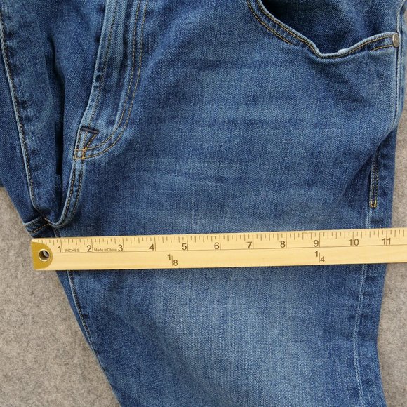 Flint and Tinder Jeans Mens 33 Blue Slim Tapered Mid Rise Medium Zip Fly - Picture 13 of 16